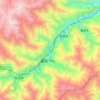 杂谷脑镇 topographic map, elevation, terrain