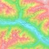 Obervellach topographic map, elevation, terrain