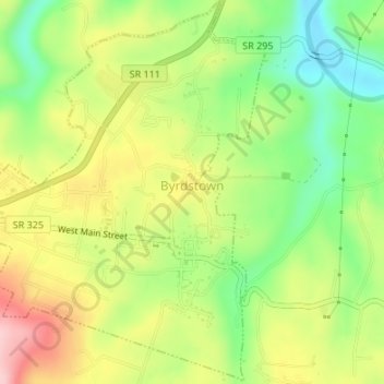 Byrdstown topographic map, elevation, terrain