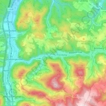 2832 topographic map, elevation, terrain