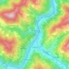 Foca topographic map, elevation, terrain