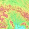 Beskid Niski / Nízke Beskidy topographic map, elevation, terrain