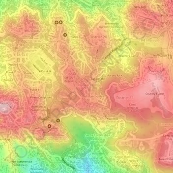 Engineers Hill topographic map, elevation, terrain