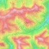 Damüls topographic map, elevation, terrain