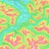 Reutte topographic map, elevation, terrain