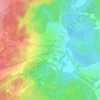 Стеклянный topographic map, elevation, terrain