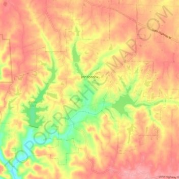 Innsbrook topographic map, elevation, terrain