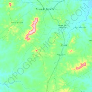 Axixá do Tocantins topographic map, elevation, terrain