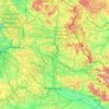 Upper Palatinate topographic map, elevation, terrain
