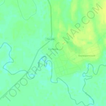 Варвара topographic map, elevation, terrain