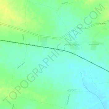 Hingangaon topographic map, elevation, terrain