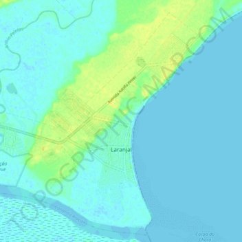 Laranjal / Z3 topographic map, elevation, terrain