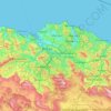 Bizkaia topographic map, elevation, terrain