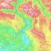 City of Mostar topographic map, elevation, terrain