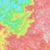 Pontões topographic map, elevation, terrain