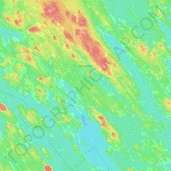 Vesanto topographic map, elevation, terrain