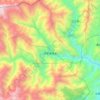 虎牙藏族乡 topographic map, elevation, terrain