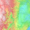 Blue Mountains National Park topographic map, elevation, terrain