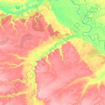 Парабель topographic map, elevation, terrain