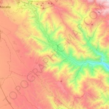 Mecapaca topographic map, elevation, terrain