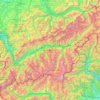 Valais topographic map, elevation, terrain