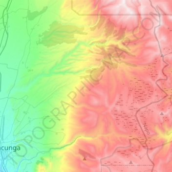 Alaques topographic map, elevation, terrain