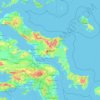 Euboea topographic map, elevation, terrain