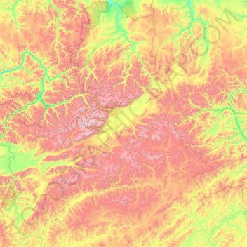 卡拉尔斯基区 topographic map, elevation, terrain