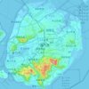 厦门岛 topographic map, elevation, terrain