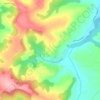 Krvije topographic map, elevation, terrain