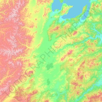 район имени Полины Осипенко topographic map, elevation, terrain
