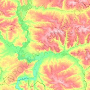 Лысогорский район topographic map, elevation, terrain