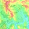 Brassall topographic map, elevation, terrain