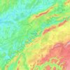 Grand Besançon Métropole topographic map, elevation, terrain