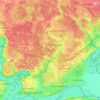 Липка topographic map, elevation, terrain