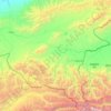 Райымбекский район - Райымбек ауданы topographic map, elevation, terrain