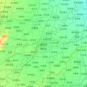 濮阳市 topographic map, elevation, terrain