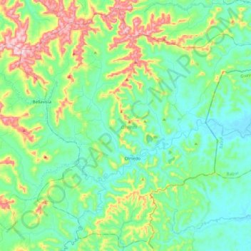 Olmedo topographic map, elevation, terrain
