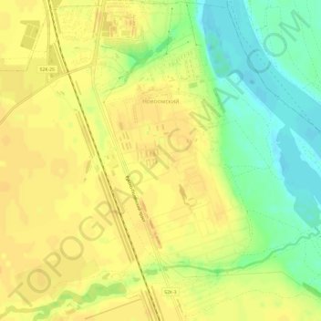 Новоомский topographic map, elevation, terrain