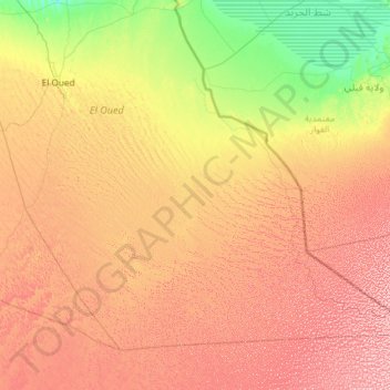 Douar El Ma topographic map, elevation, terrain