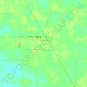 Macy topographic map, elevation, terrain