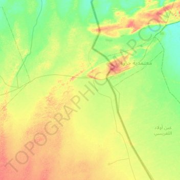 Taleb Larbi topographic map, elevation, terrain
