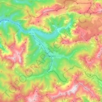 Eisenerz topographic map, elevation, terrain