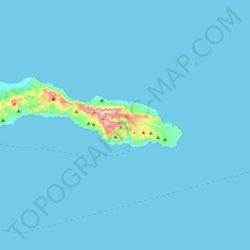 Ribeira Brava topographic map, elevation, terrain