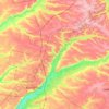 Красноградська міська громада topographic map, elevation, terrain