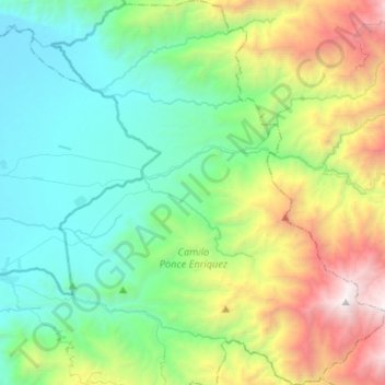El Carmen de Pijili topographic map, elevation, terrain