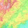 Transylvania County topographic map, elevation, terrain