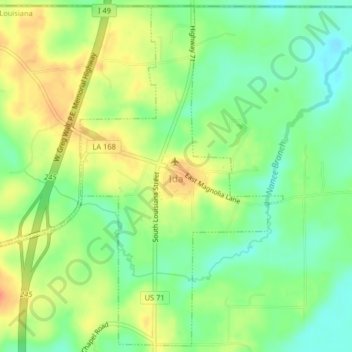 Ida topographic map, elevation, terrain