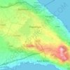 Paralimni topographic map, elevation, terrain