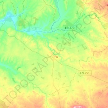 Pavia topographic map, elevation, terrain